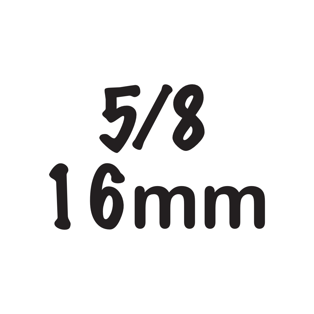 5/8" / 16mm
