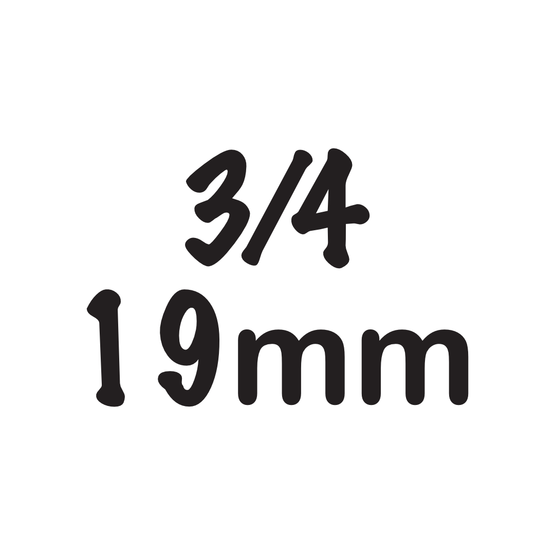 3/4" / 19mm