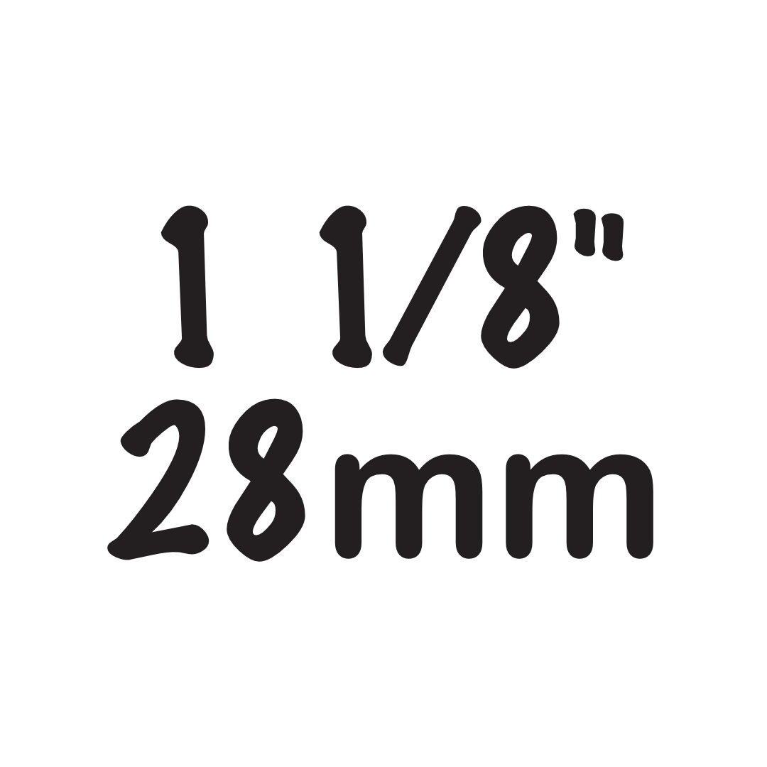 1 1/8" / 28mm