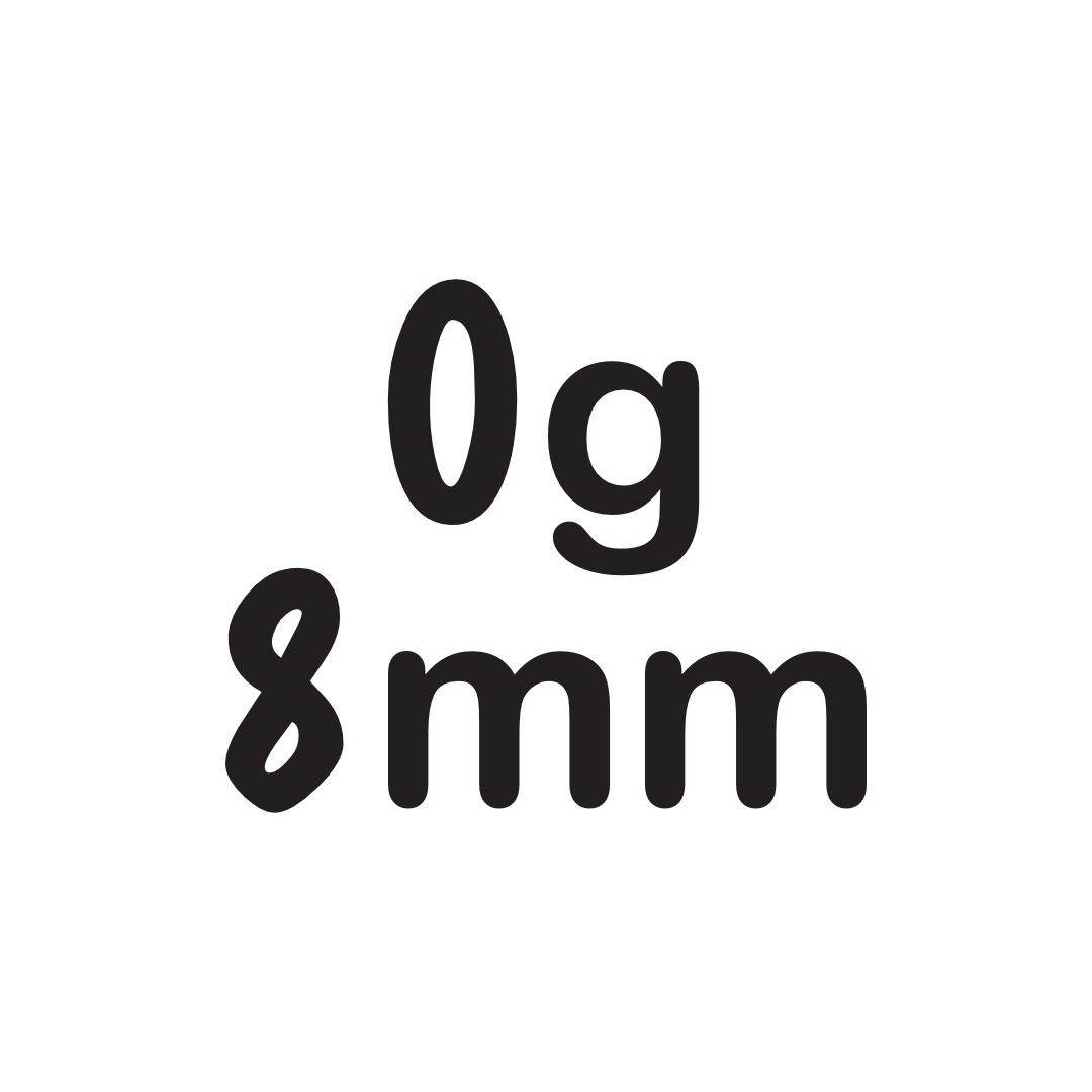 0g / 8mm