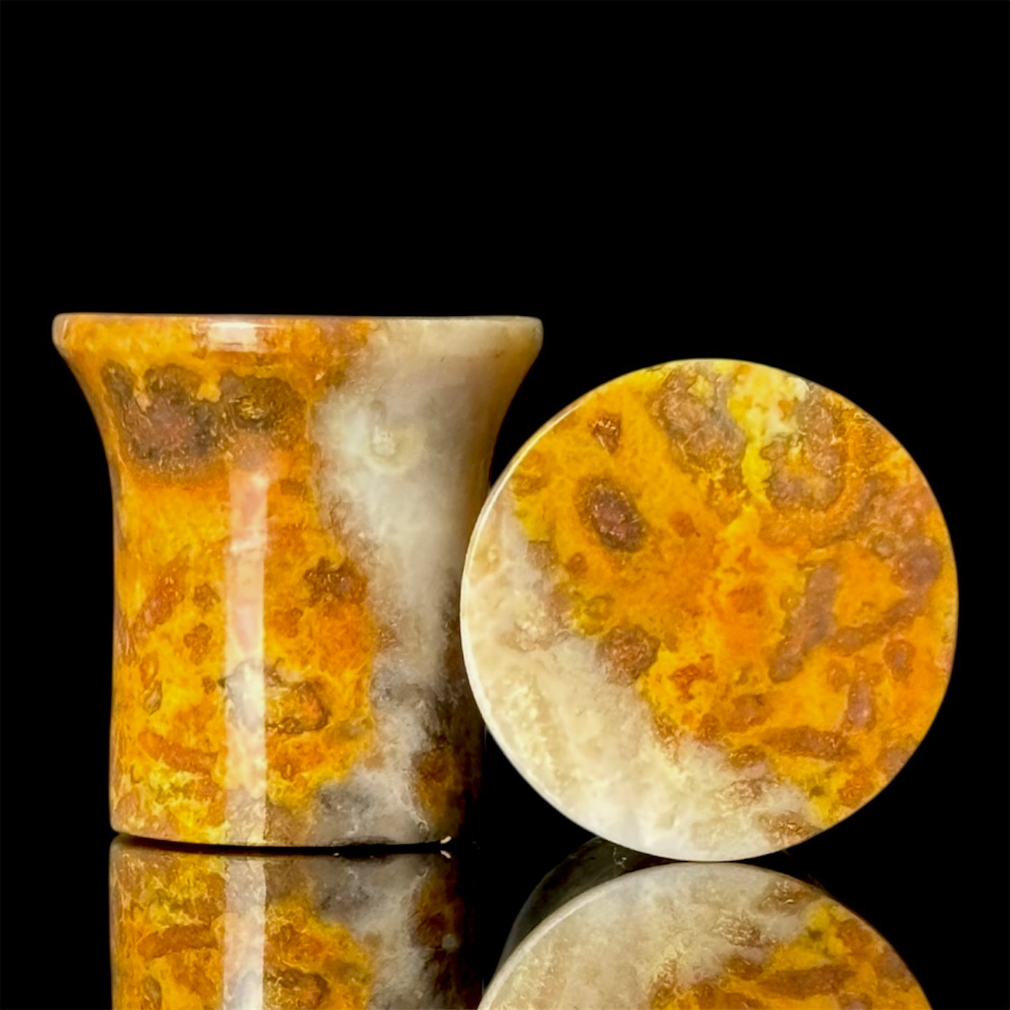 7/16” / 11mm Orange Jasper single Flare