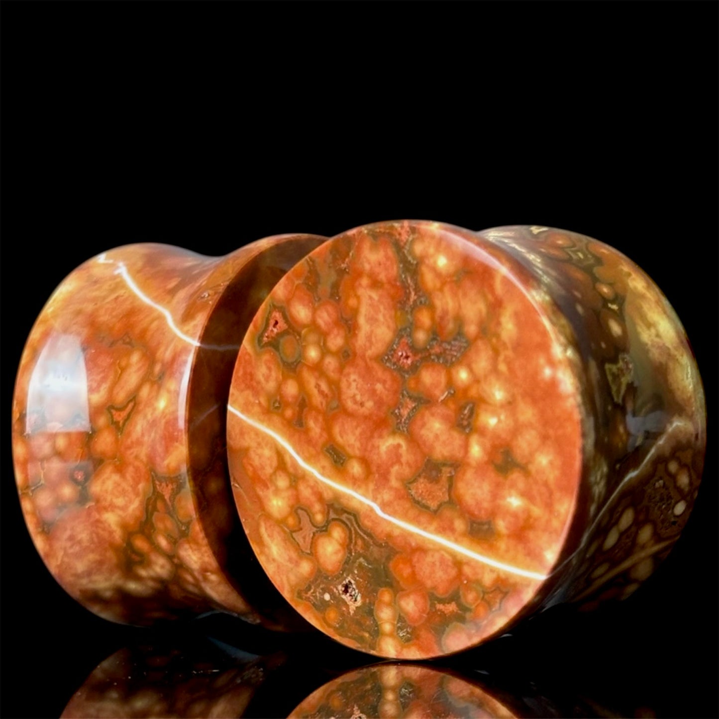 7/8” / 22mm Red Orbicular Jasper