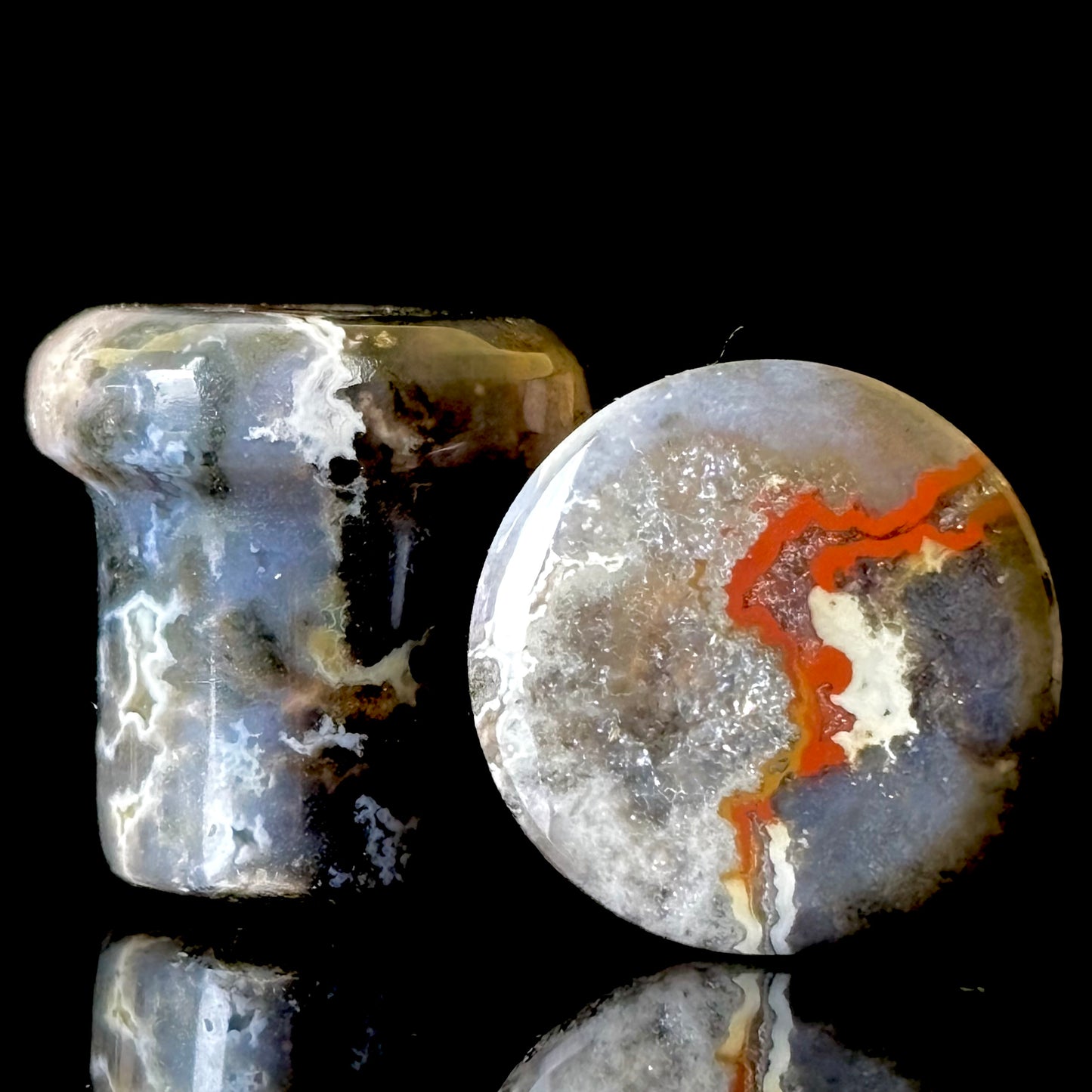 7/16” / 11mm Black Chalcedony