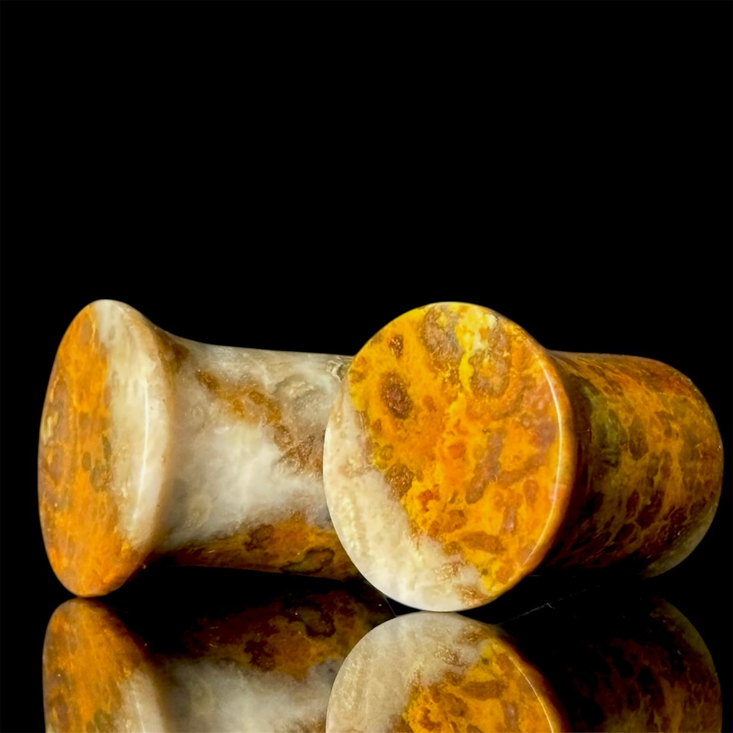 7/16” / 11mm Orange Jasper single Flare