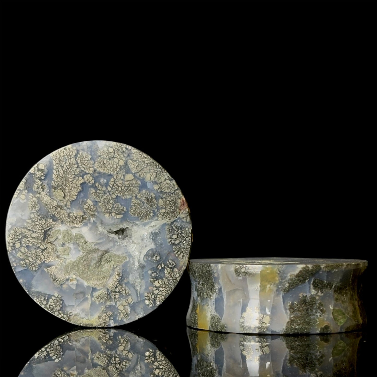 1 1/2” / 38mm Marcasite In Agate with geode