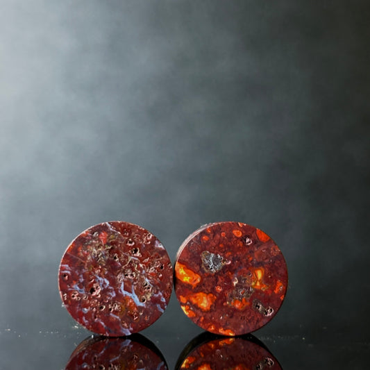 7/16” / 11mm Red Moss Agate
