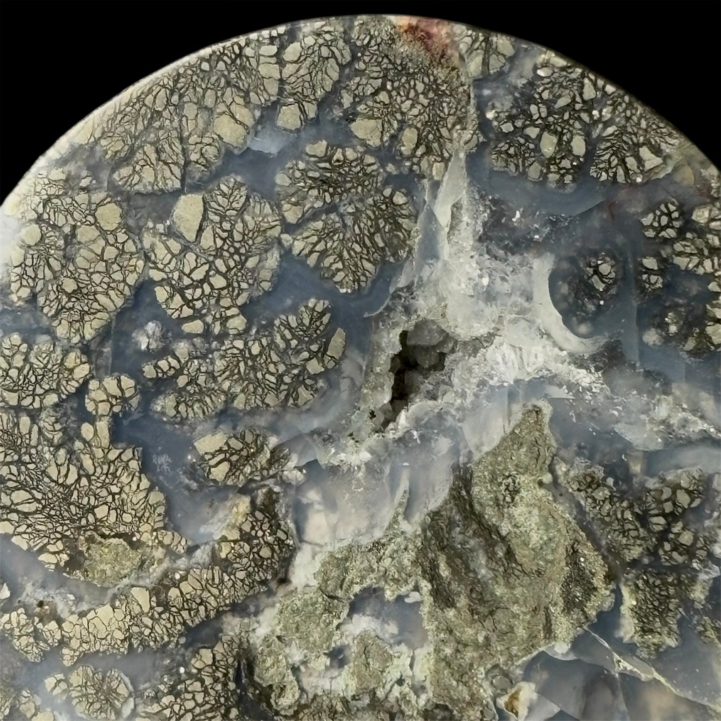 1 1/2” / 38mm Marcasite In Agate with geode