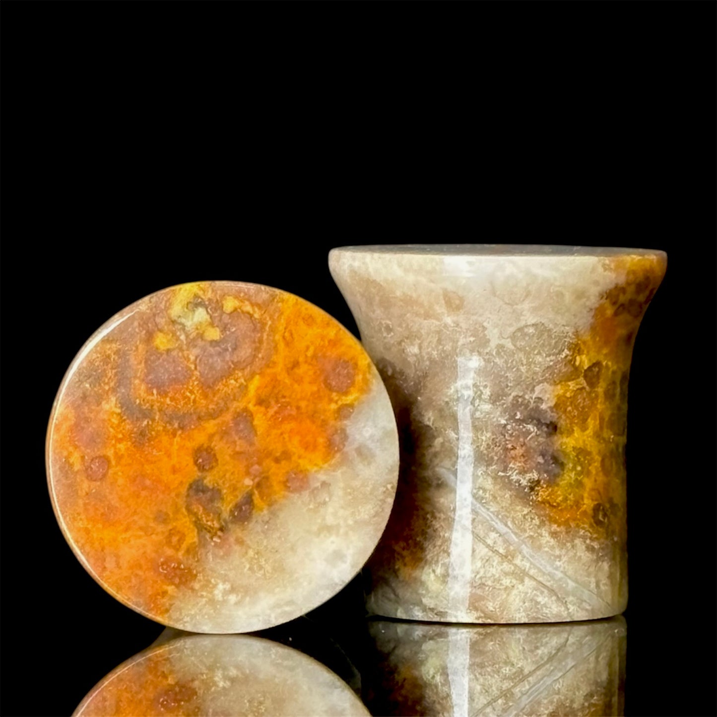 7/16” / 11mm Orange Jasper single Flare