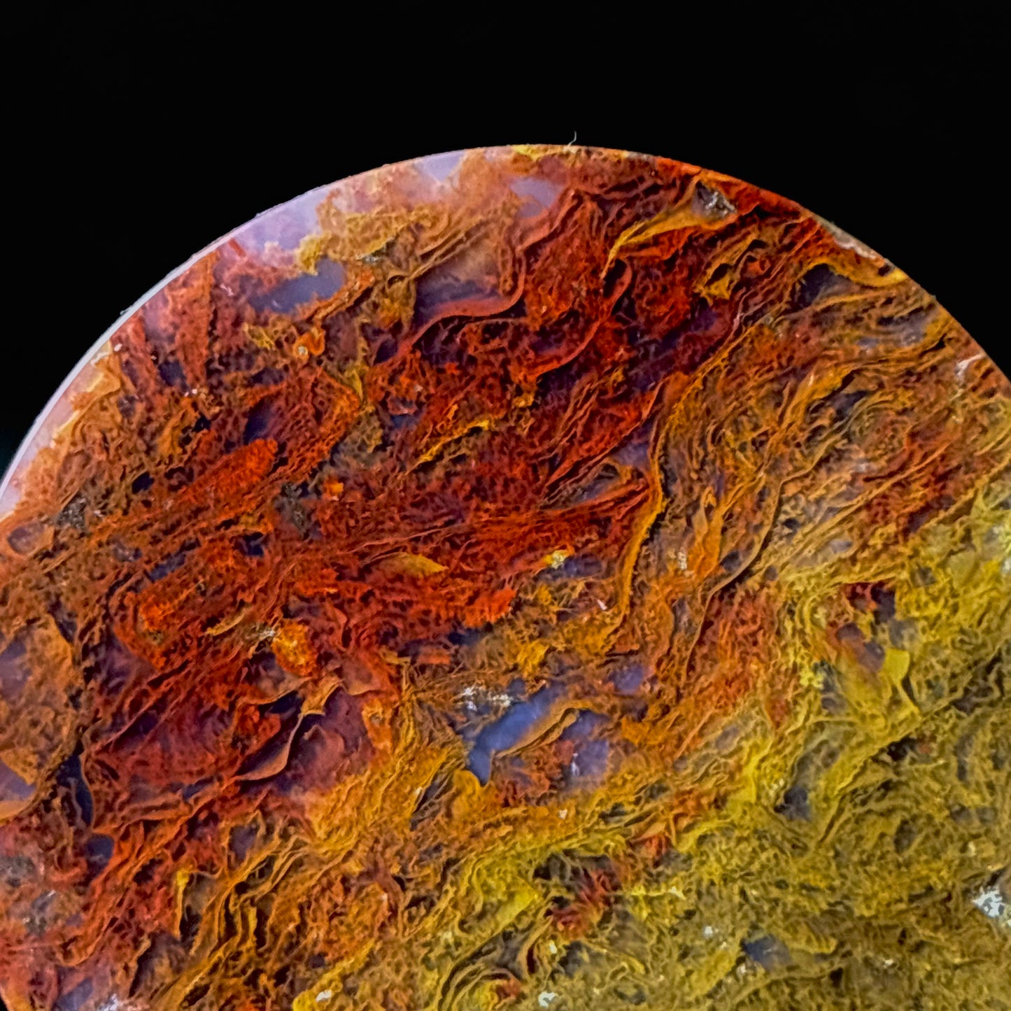 1 1/2” (38mm)Red Moss Agate