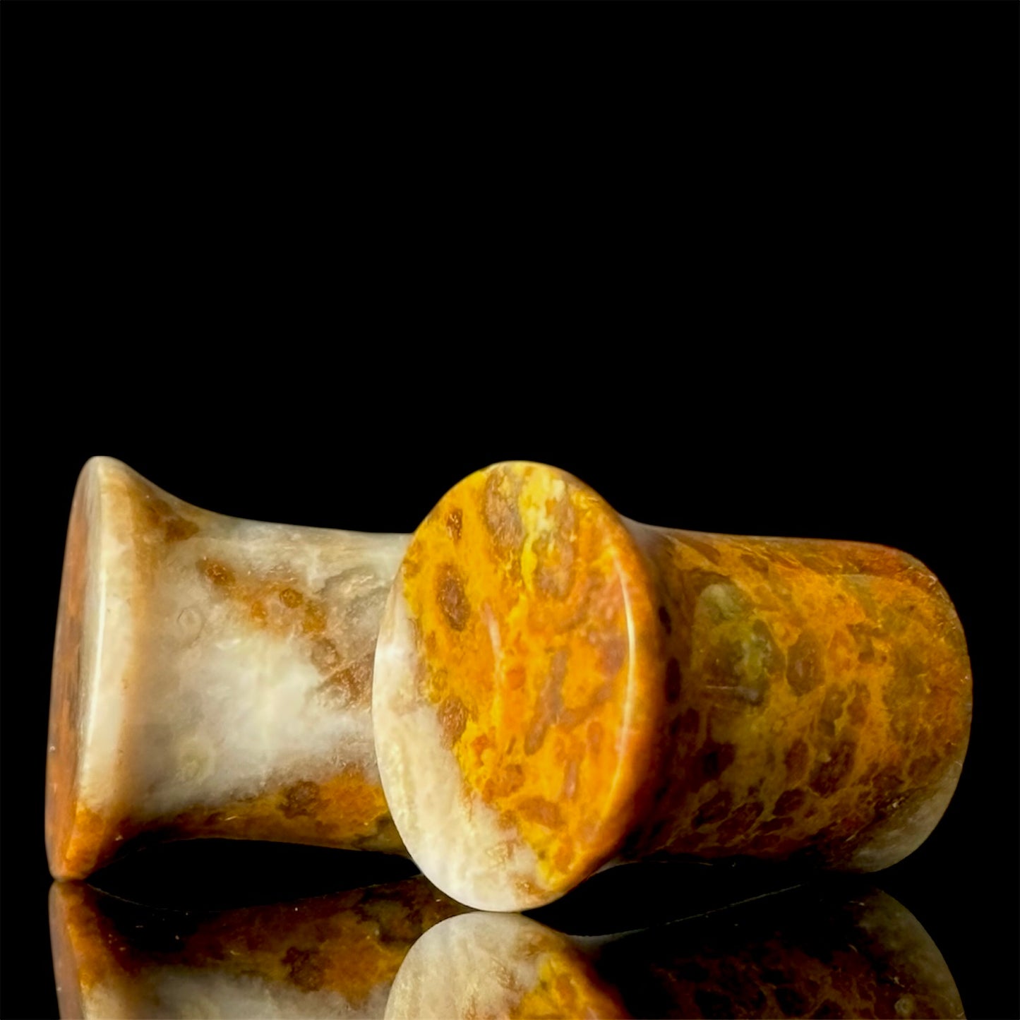7/16” / 11mm Orange Jasper single Flare