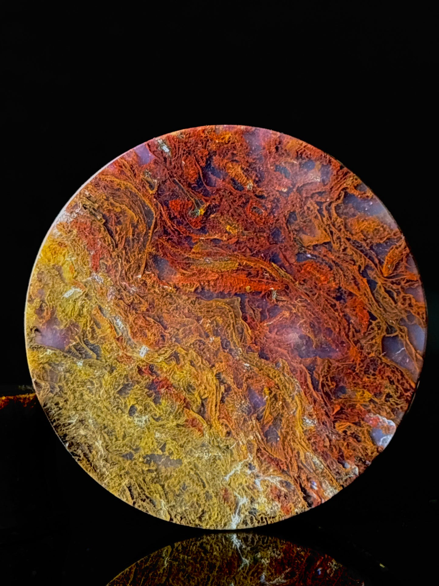 1 1/2” (38mm)Red Moss Agate