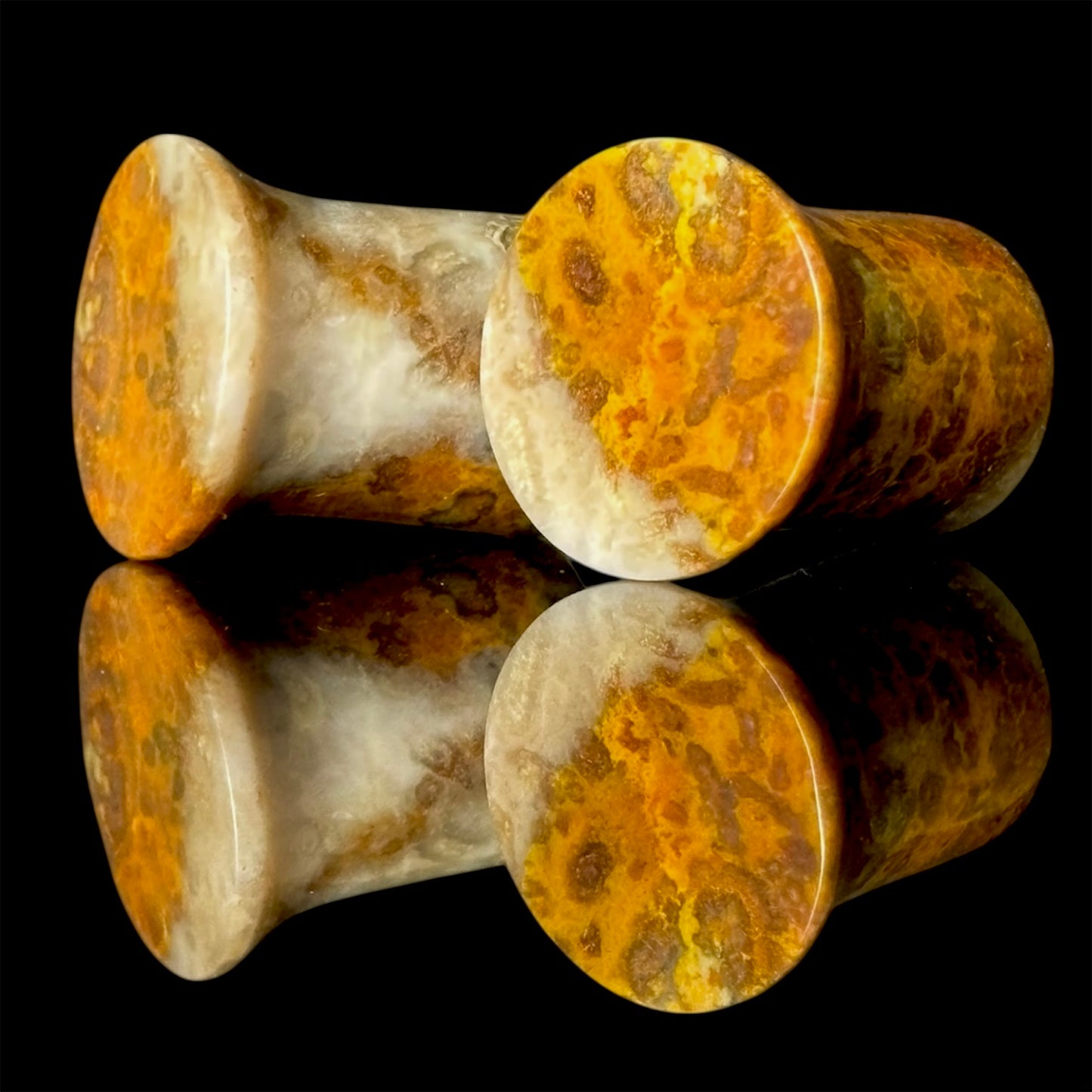 7/16” / 11mm Orange Jasper single Flare