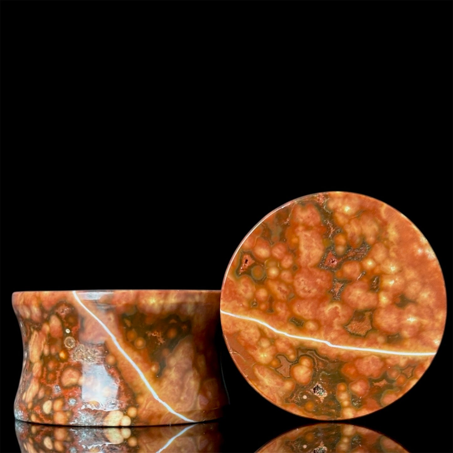 7/8” / 22mm Red Orbicular Jasper