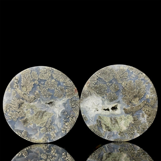 1 1/2” / 38mm Marcasite In Agate with geode