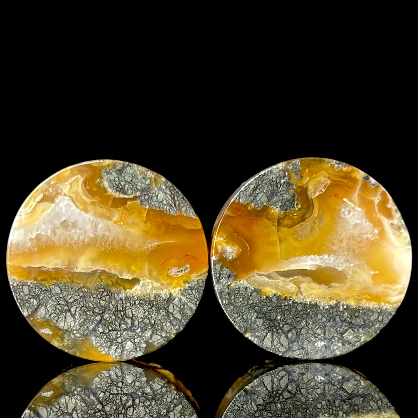 1 1/8” (28mm) marcasite in agate