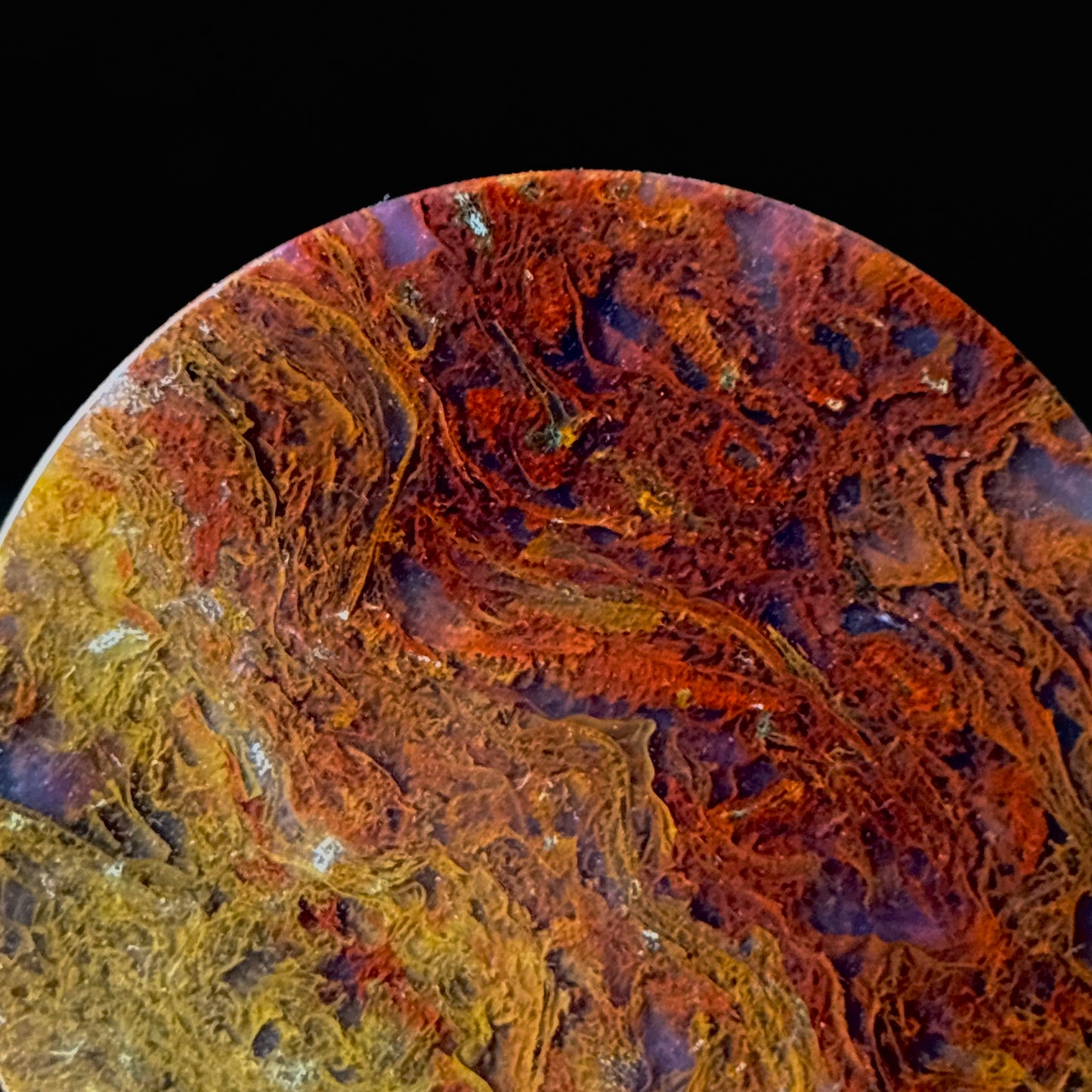1 1/2” (38mm)Red Moss Agate