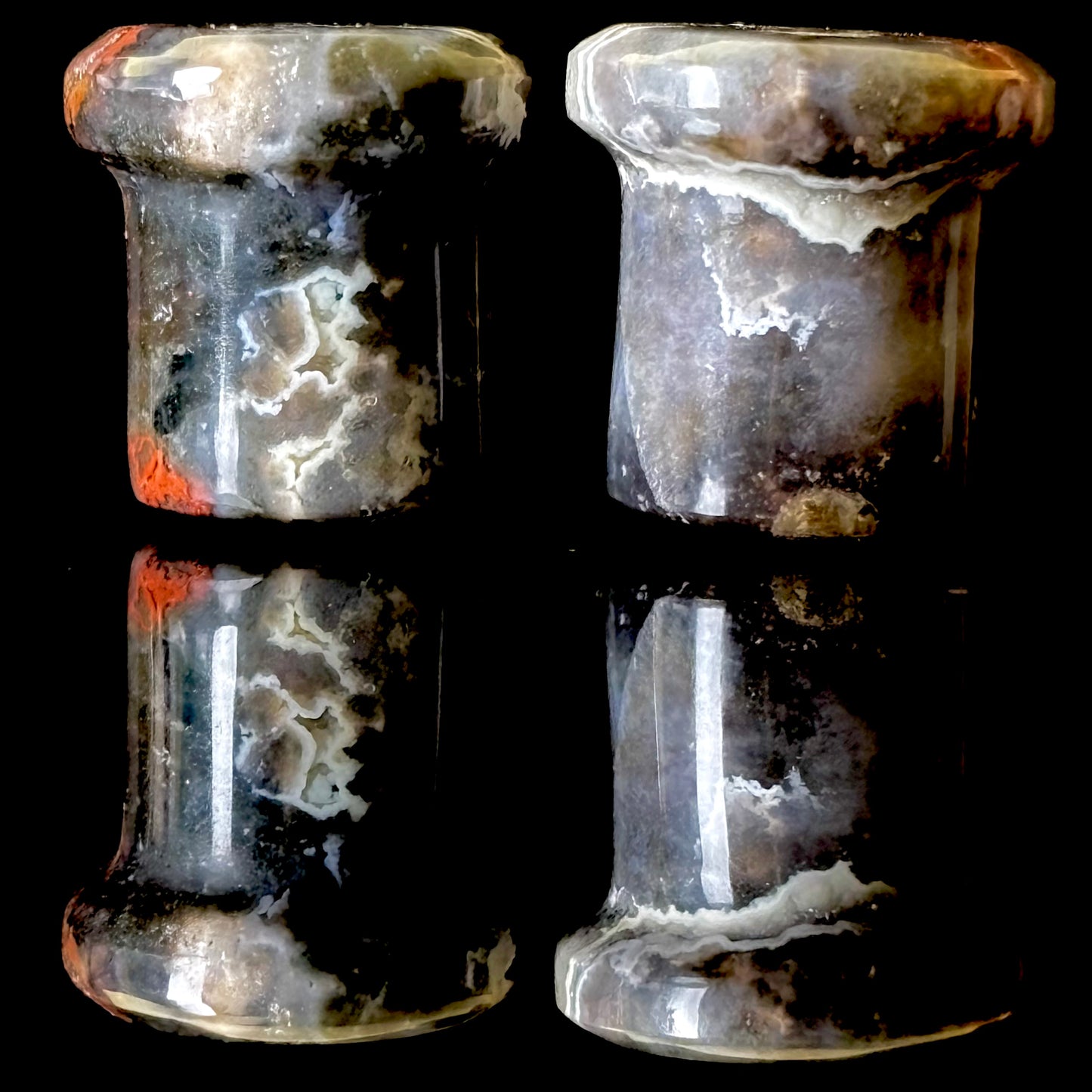 7/16” / 11mm Black Chalcedony