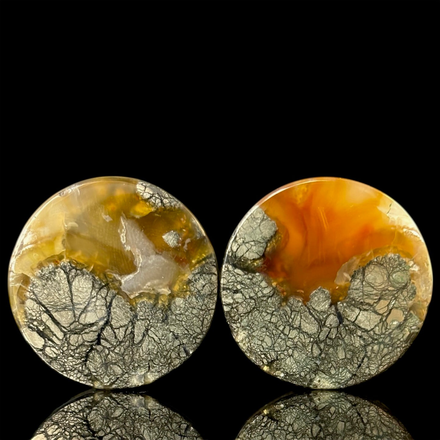 7/8” / 22mm Marcasite in Brown Agate