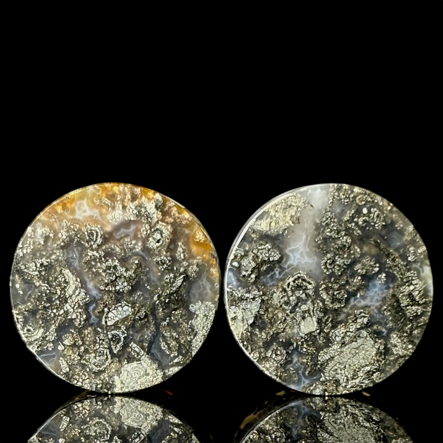 3/4" / 19mm Marcasite In Agate