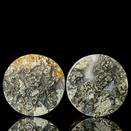 3/4" / 19mm Marcasite In Agate