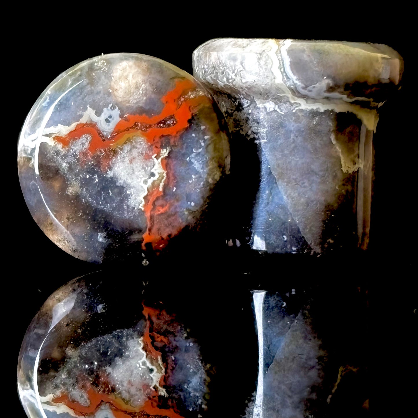 7/16” / 11mm Black Chalcedony