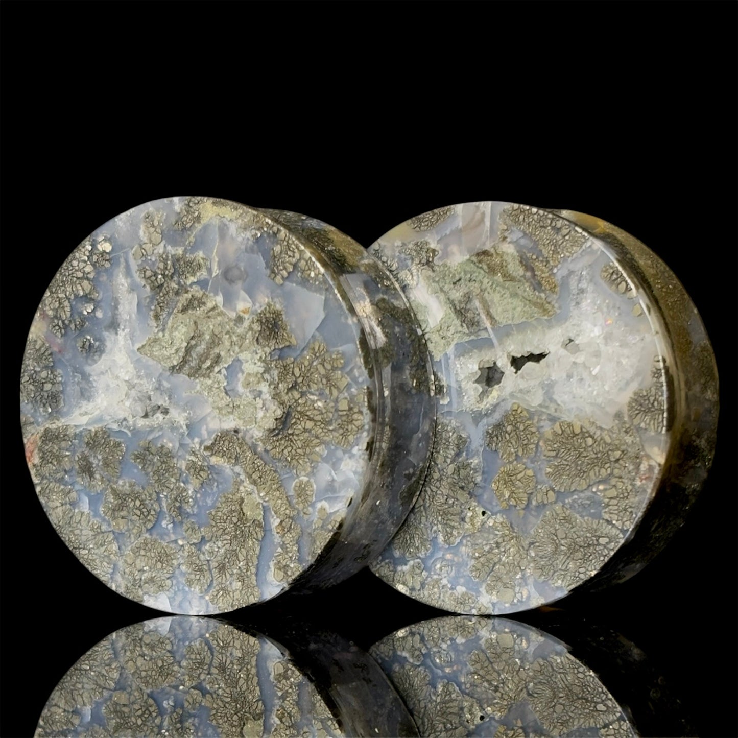 1 1/2” / 38mm Marcasite In Agate with geode