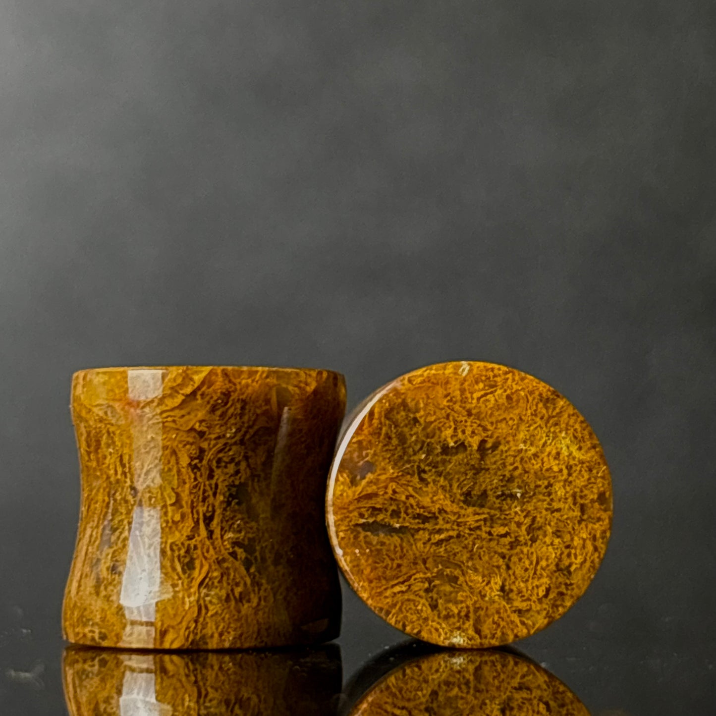 7/16” / 11mm Yellow Moss Agate