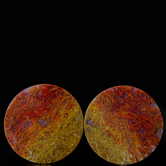1 1/2” (38mm)Red Moss Agate