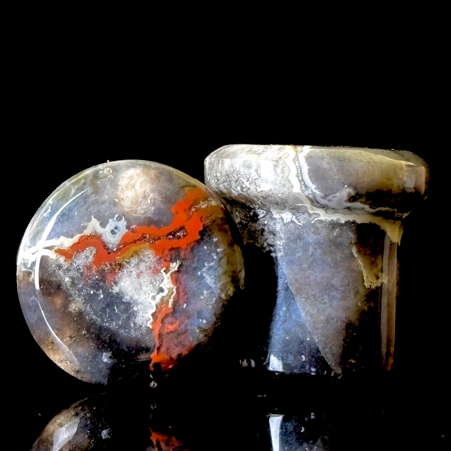 7/16” / 11mm Black Chalcedony