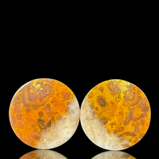 7/16” / 11mm Orange Jasper single Flare
