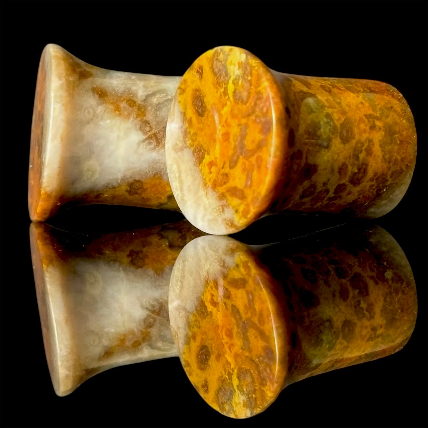7/16” / 11mm Orange Jasper single Flare