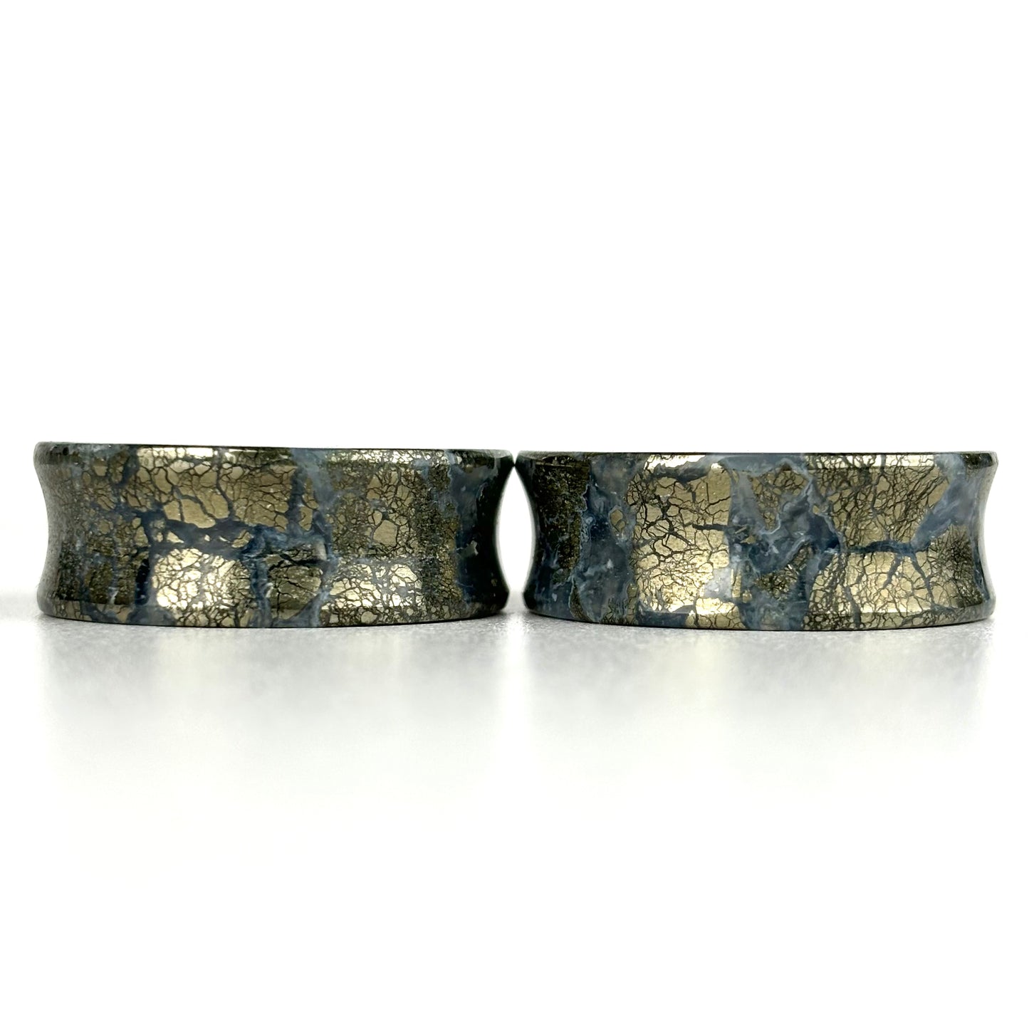 Marcasite in Agate 1 1/4" (32mm)