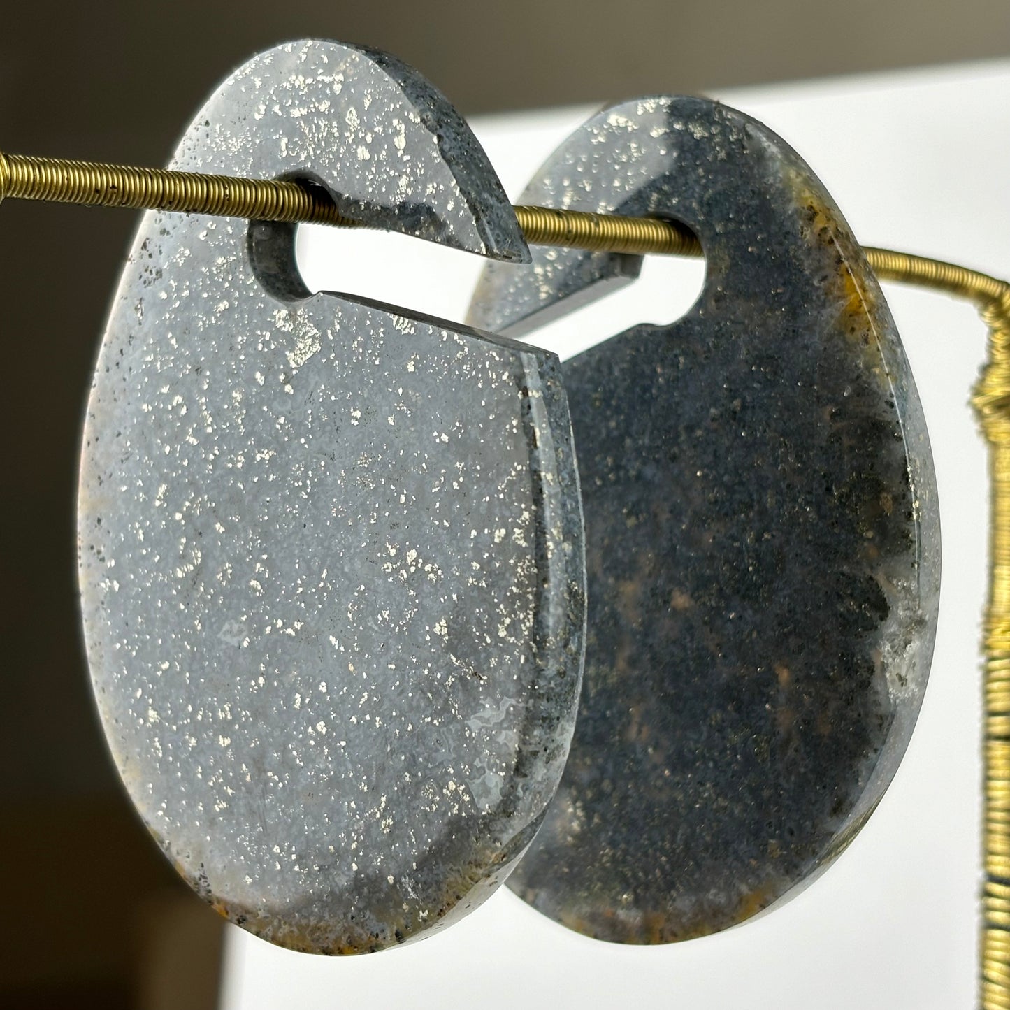 Marcasite In Agate Ear Weight