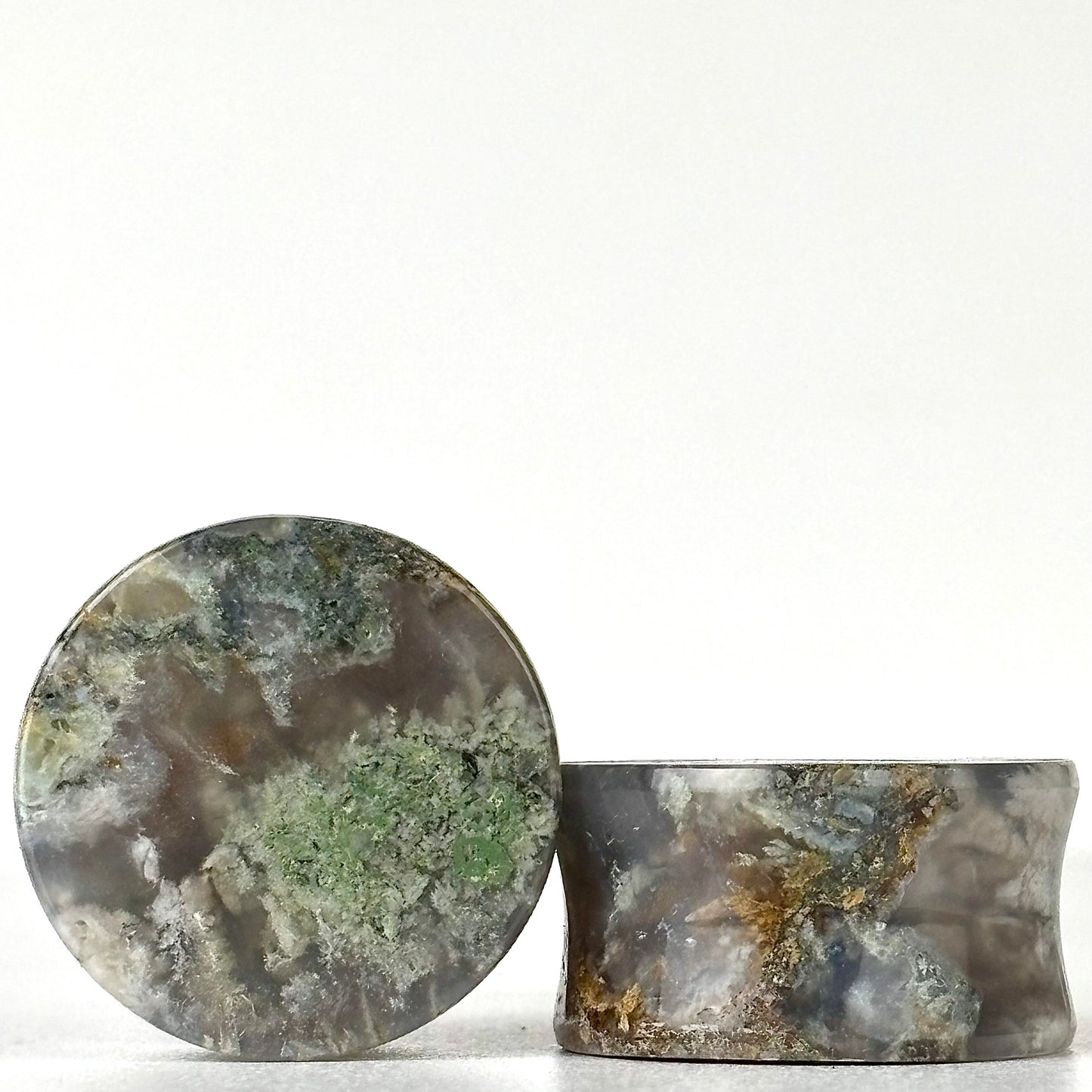 moss agate 7/8" / 22mm
