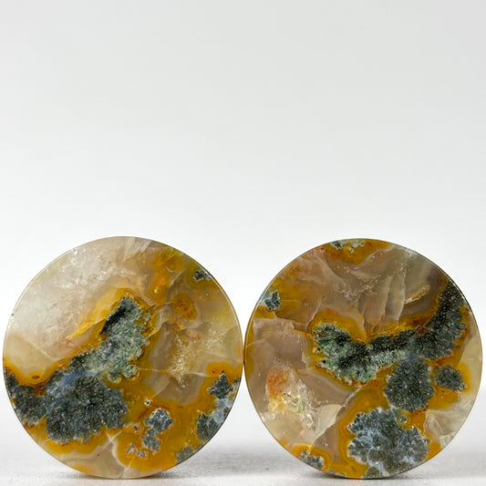 marcasite in agate 7/8"  /  22mm