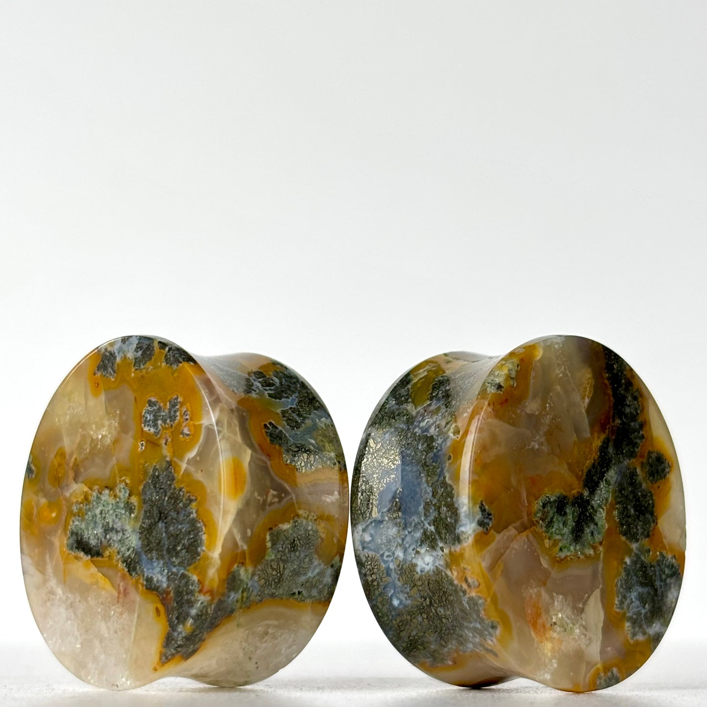 marcasite in agate 7/8"  /  22mm