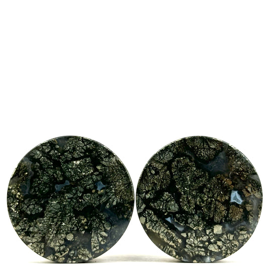 Marcasite in Agate 13/16" (20mm)