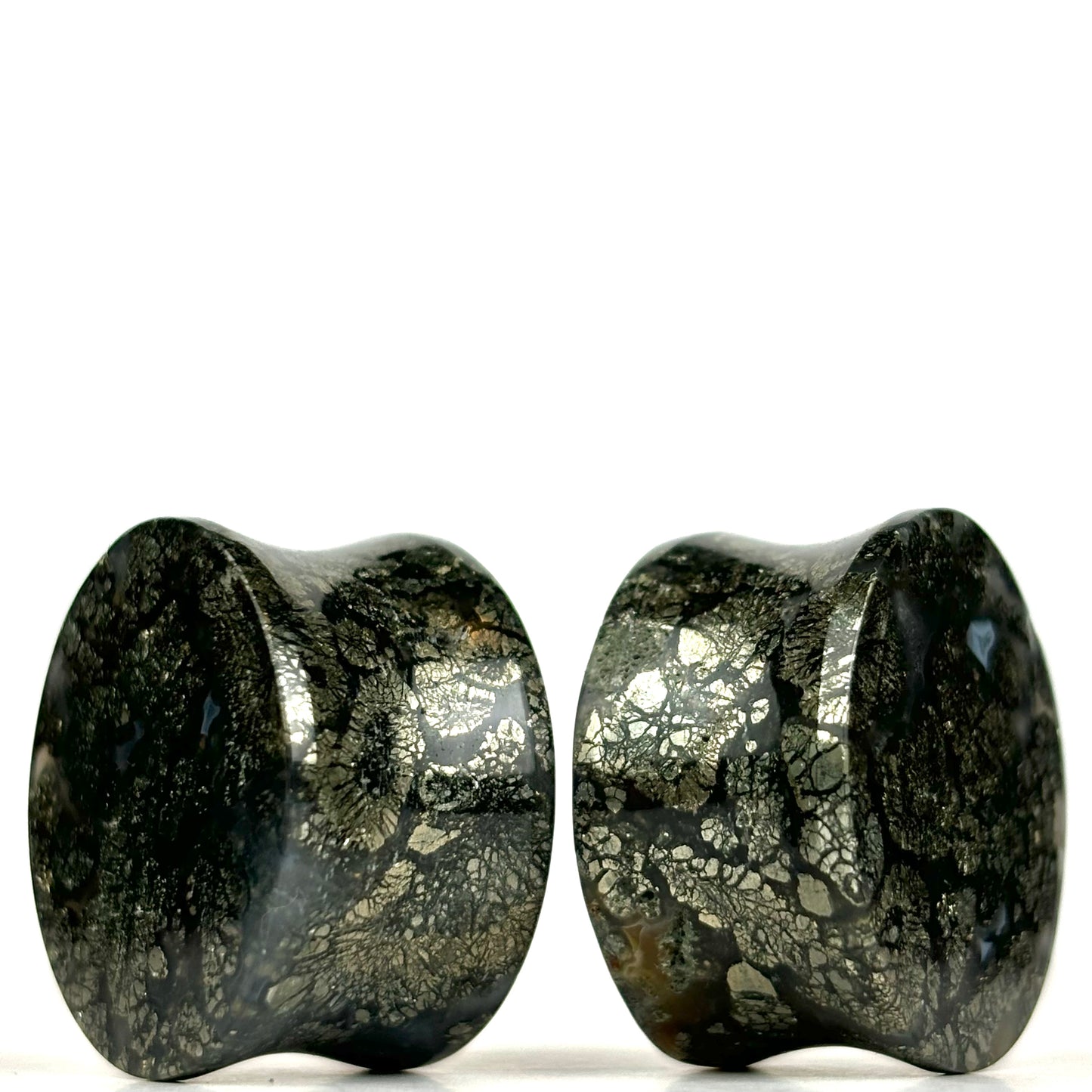 Marcasite in Agate 13/16" (20mm)
