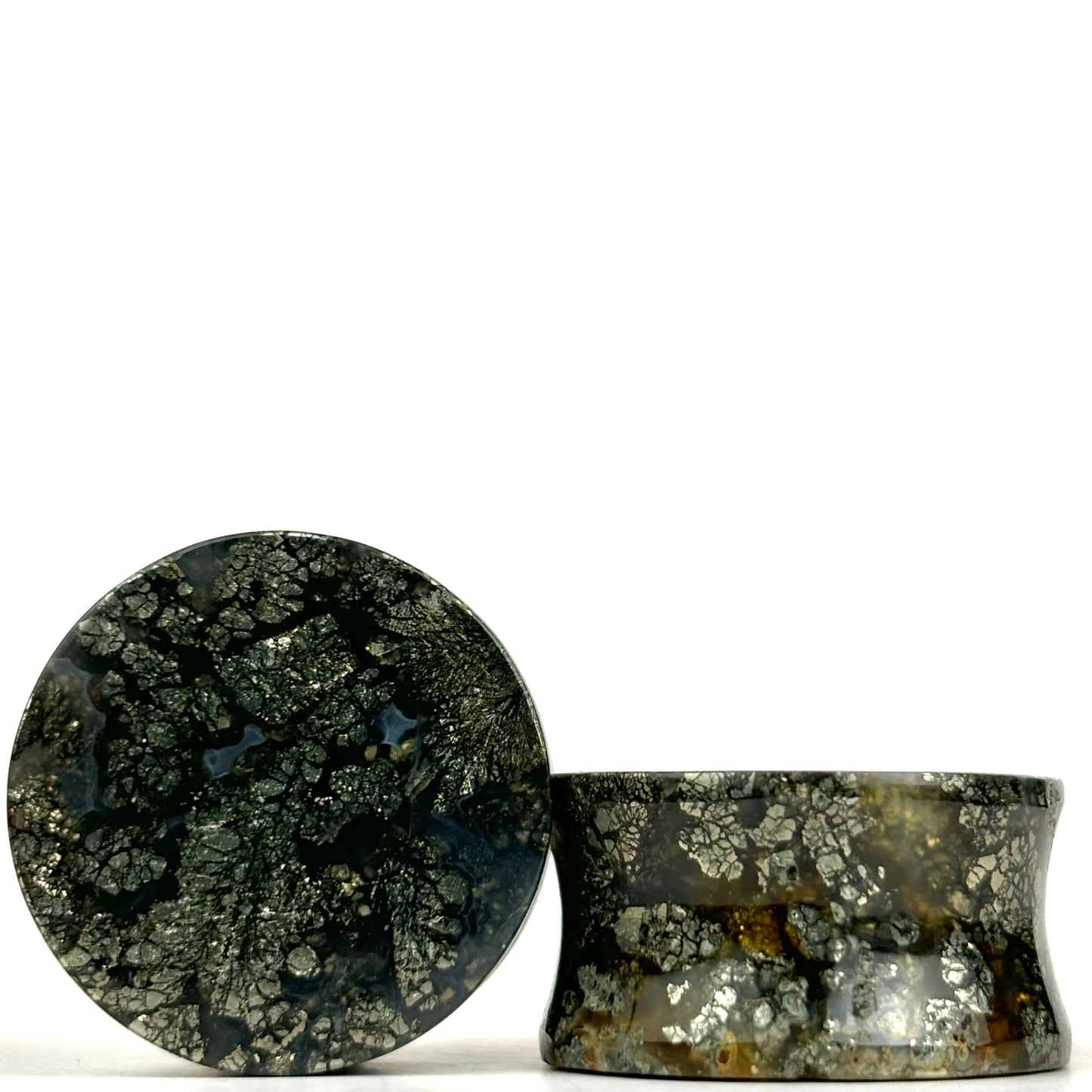 Marcasite in Agate 13/16" (20mm)