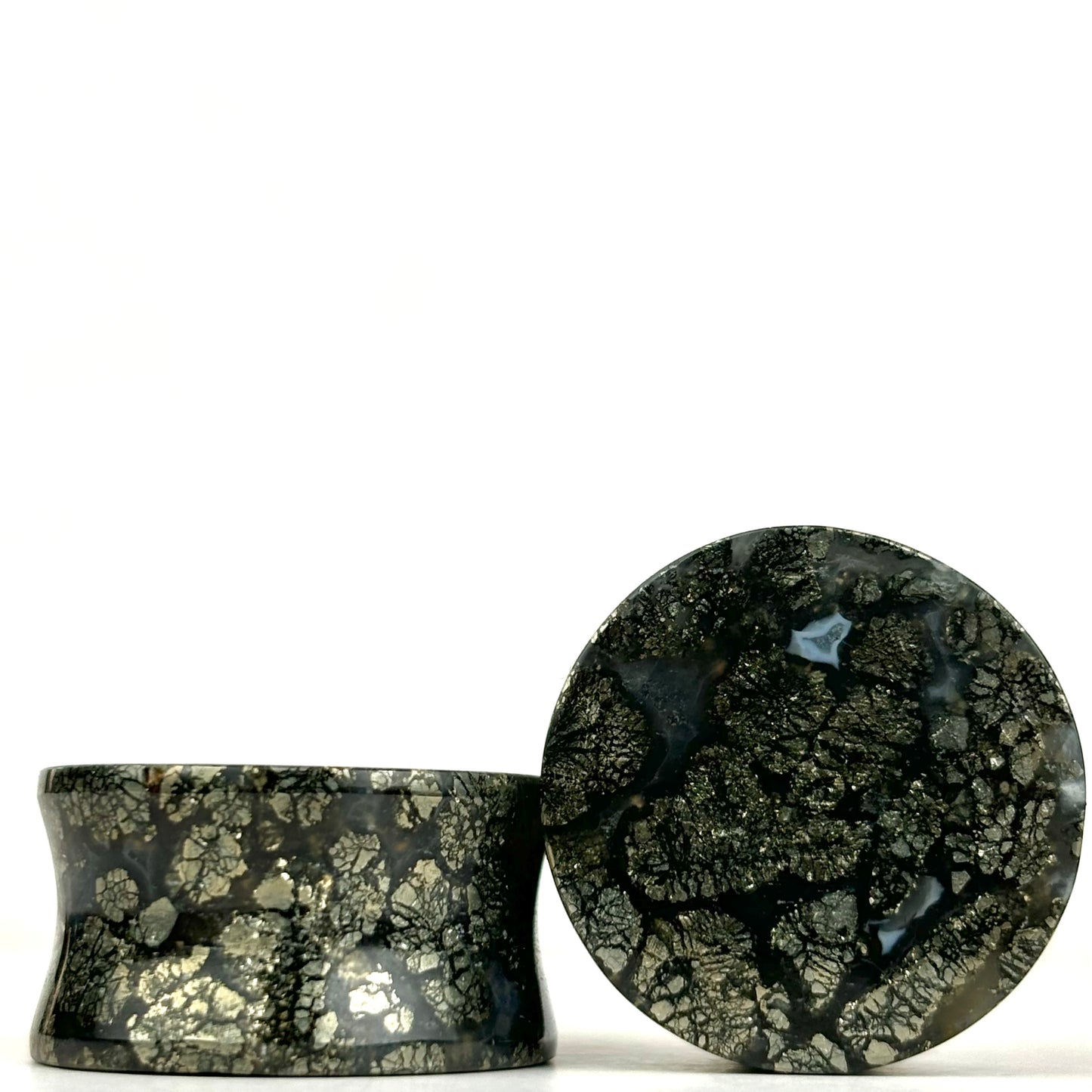 Marcasite in Agate 13/16" (20mm)
