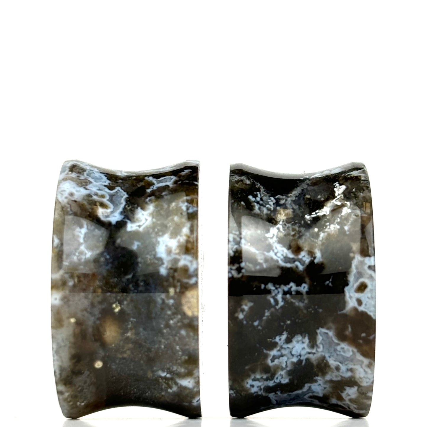 Sumatra Black Agate 13/16" (20mm)