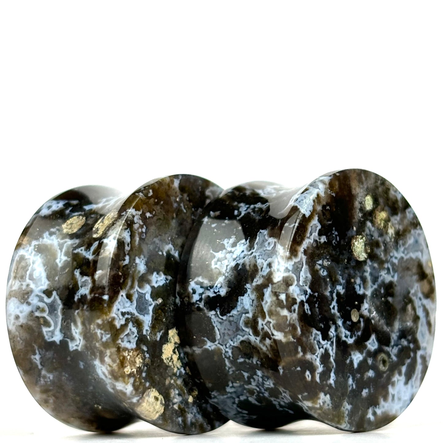Sumatra Black Agate 13/16" (20mm)
