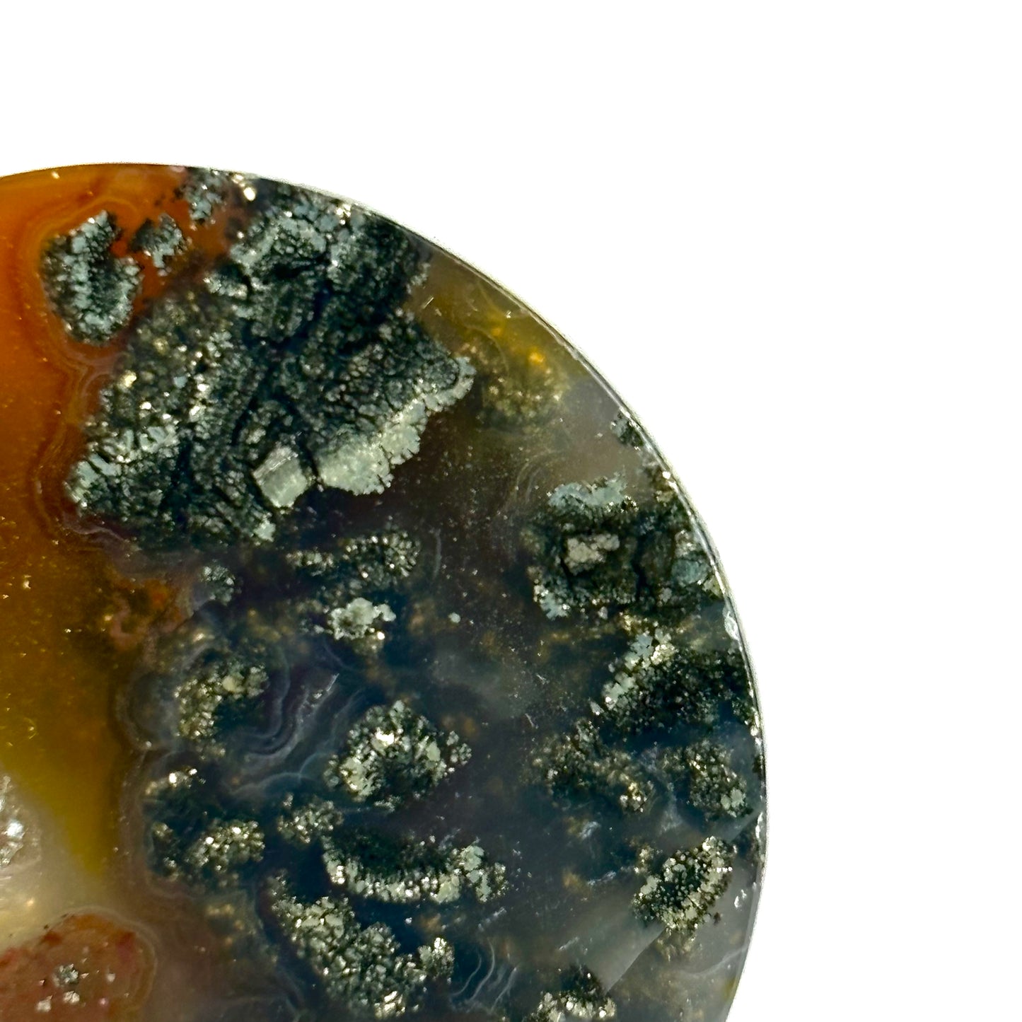 marcasite in agate 1 1/4" (32mm)