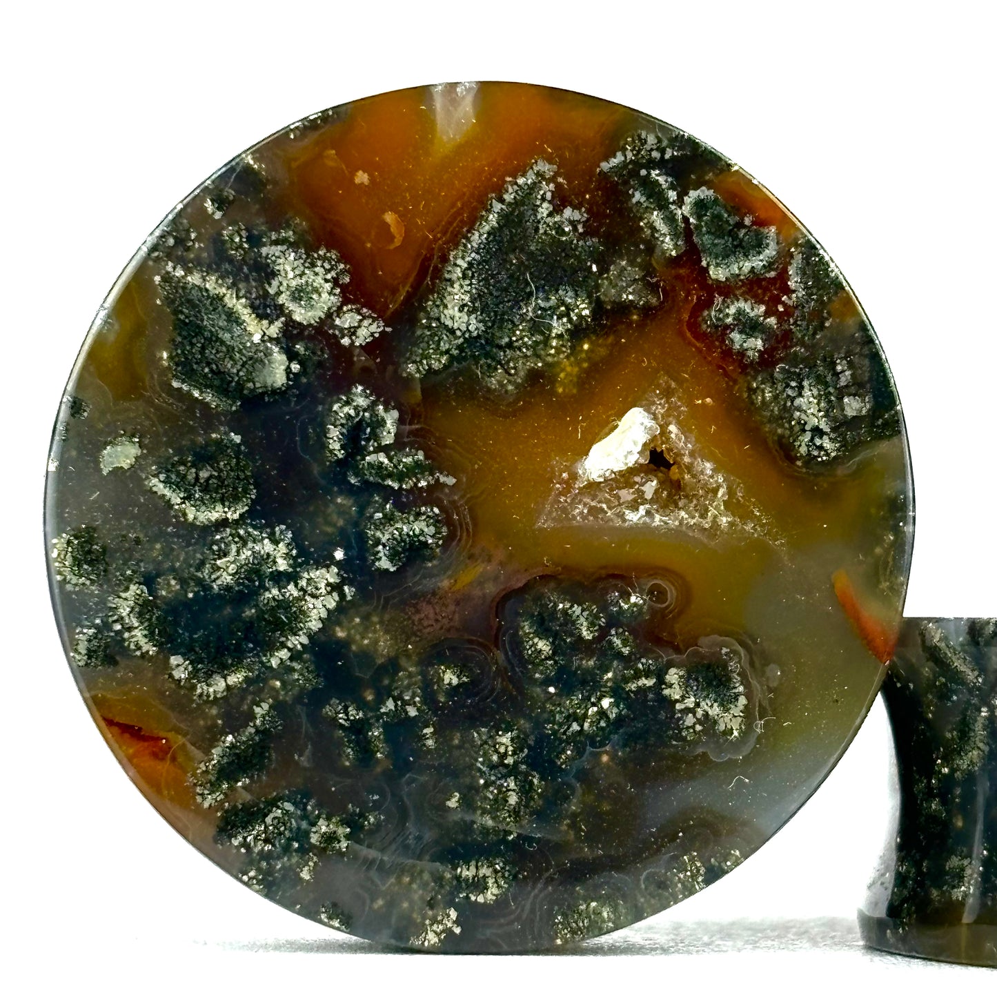marcasite in agate 1 1/4" (32mm)