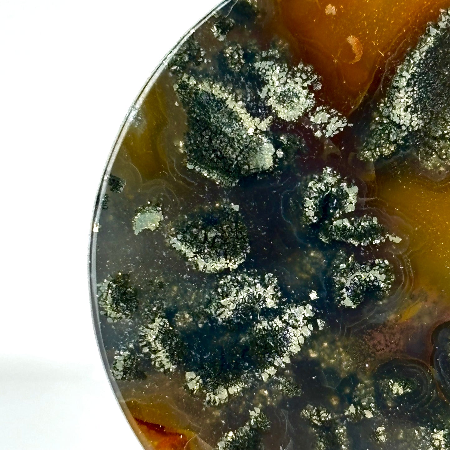 marcasite in agate 1 1/4" (32mm)