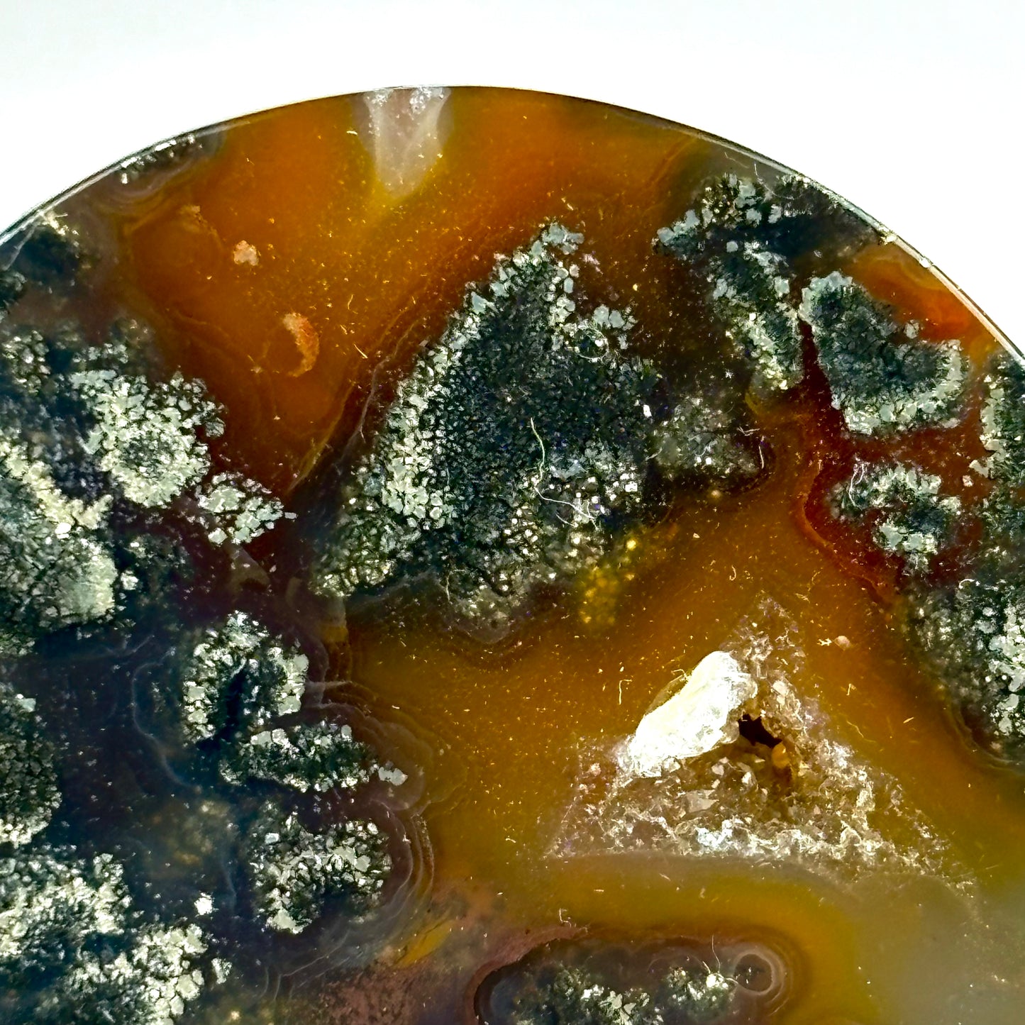 marcasite in agate 1 1/4" (32mm)