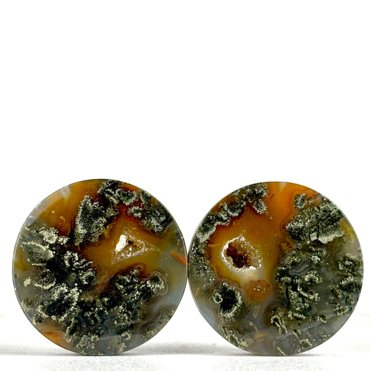 marcasite in agate 1 1/4" (32mm)