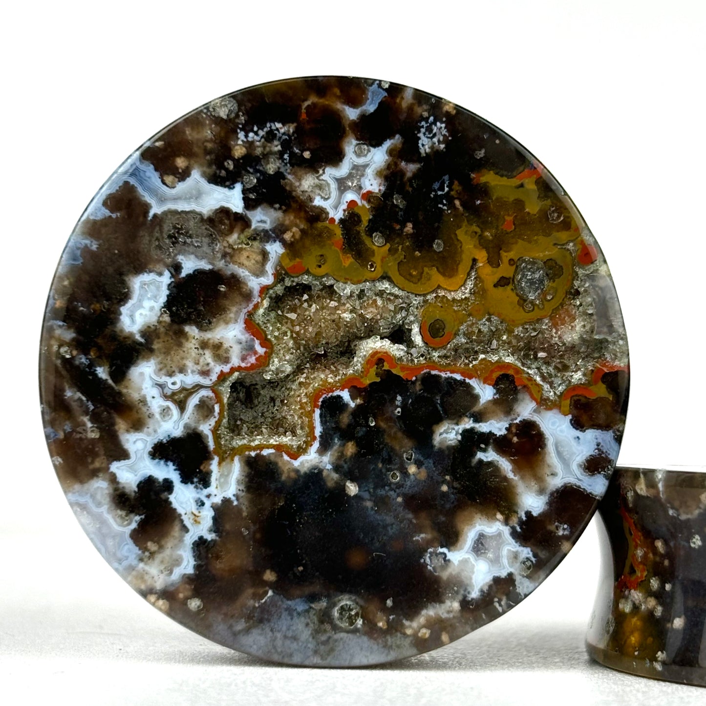 1 1/12" / 38mm Sumatra Agate With Geode