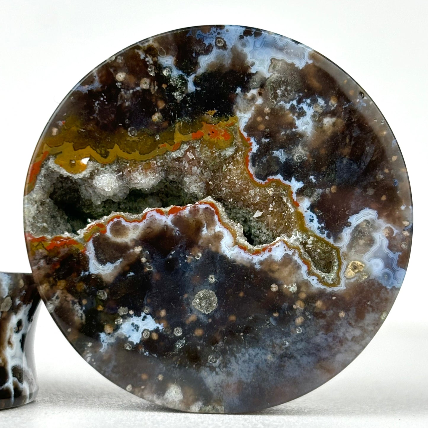 1 1/12" / 38mm Sumatra Agate With Geode