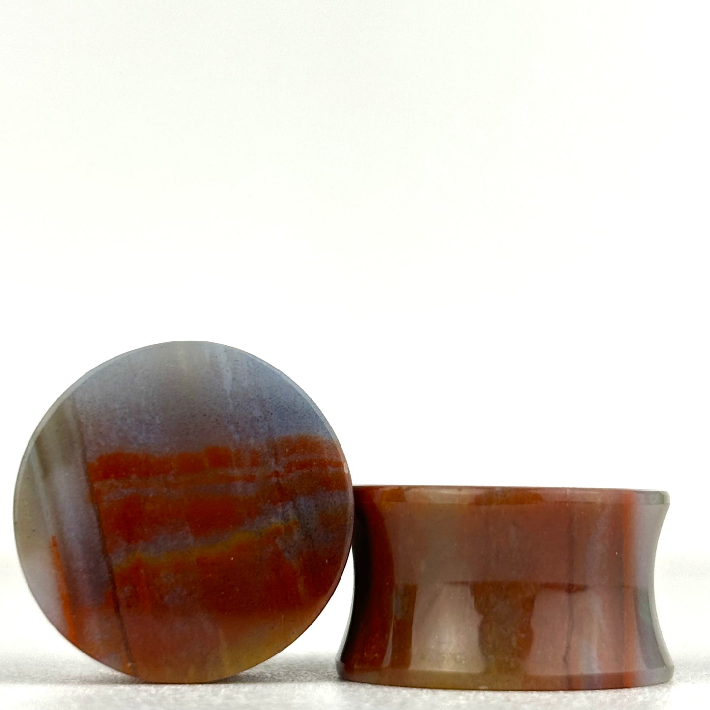 red moss agate 5/8" (16mm)